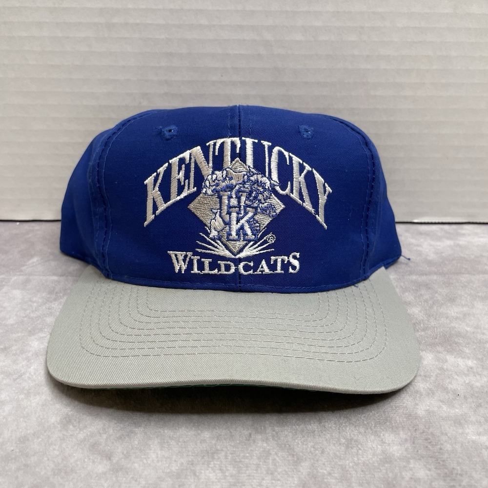 Vintage Kentucky Wildcats UK Snapback Hat Cap 80s 90s NCAA The Signature Blue